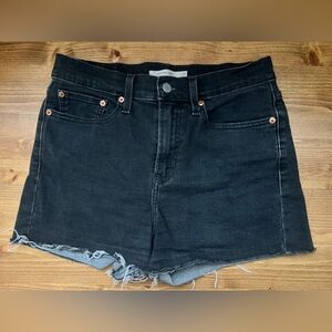 Levi's Black Cut-Off High Waist Women Jean Shorts